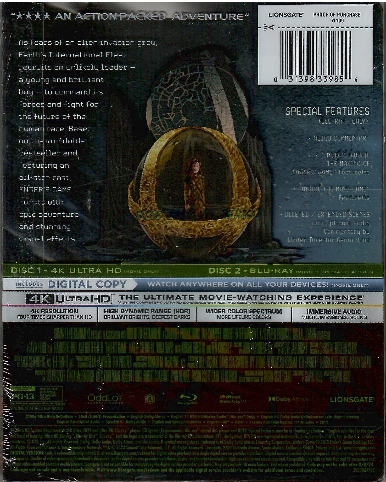 Ender's Game 4K SteelBook (Exclusive) - Image 5