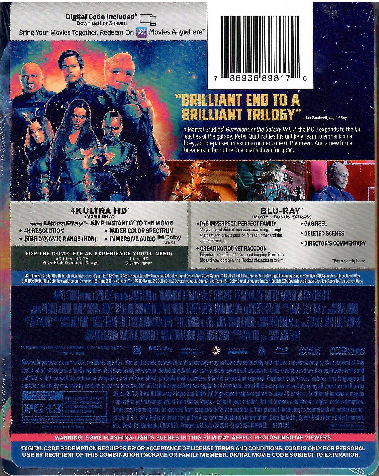 Guardians of the Galaxy: Vol. 3 4K SteelBook (2023)(Exclusive) - Image 6