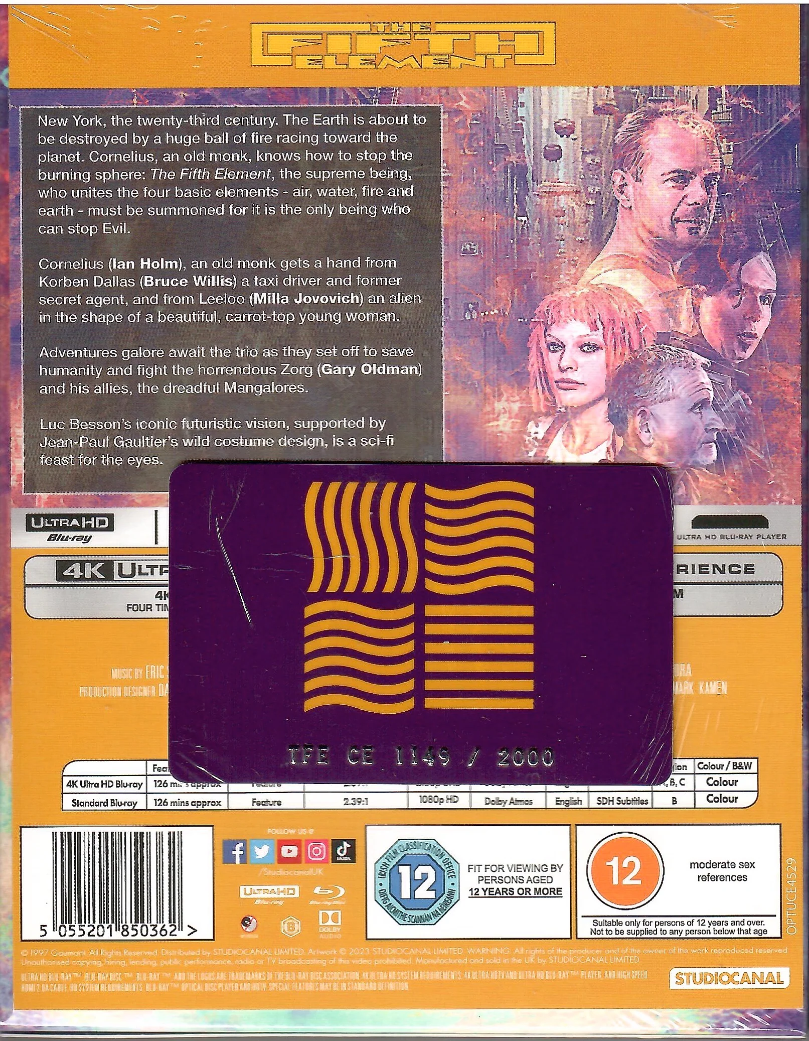 The Fifth Element 4K XL Full Slip SteelBook: Collector's Edition (UK) - Image 4